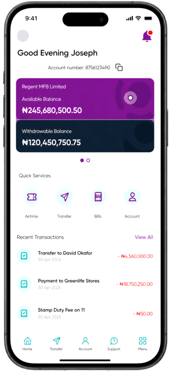 RegentMFB Mobile App